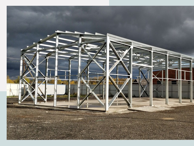 Двускатные ангары в Вязники от 641 руб. за квадрат