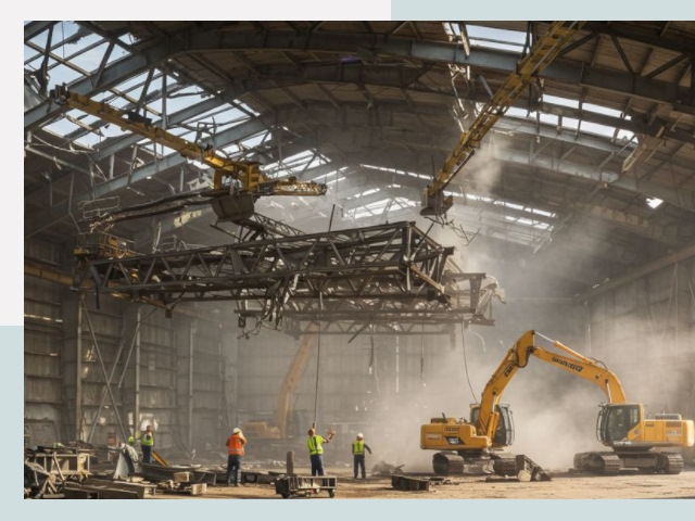 Демонтаж ангаров в Вязниках от 641 руб. за м²